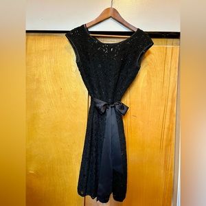 Esprit Collection black lace (and liner) cocktail dress, size 4.